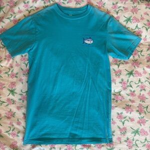 Southern Tide Blue/Teal Fish Crewneck T-Shirt